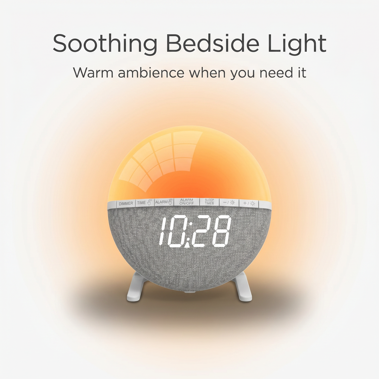Sunrise Alarm Clock — Wake Up Light with Soothing Sounds & Mood Lighting
