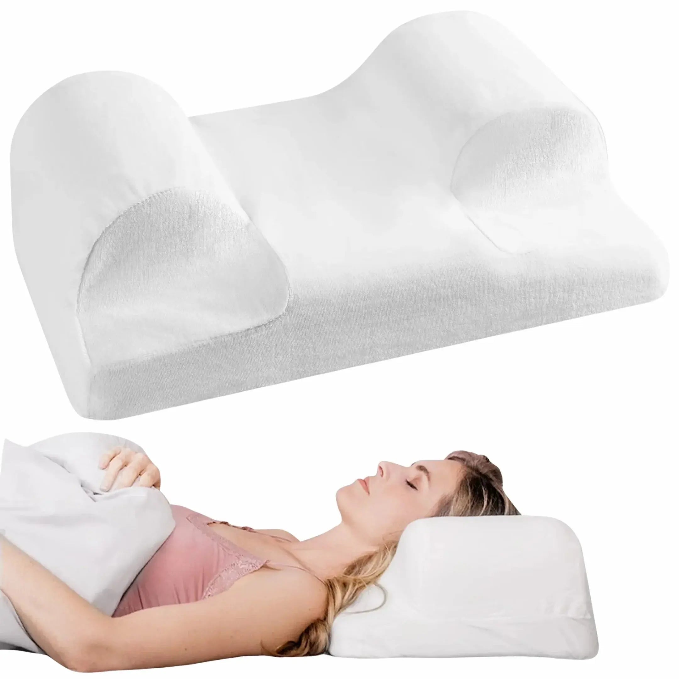 Cooling Contour Neck Pillow - Ergonomic Memory Foam Design for Enhanced Sleep Comfort, 12x21" (30x53cm) — Lifestyle 5