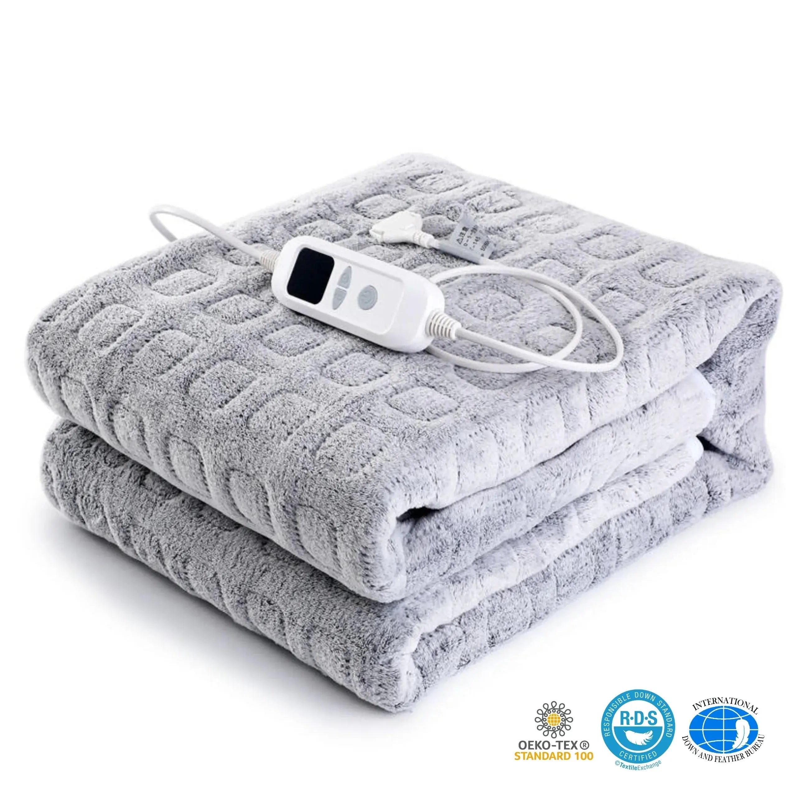 Weighted Heating Comfort Blanket in Grey - 24x31" (60x80cm) for Relaxation and Sleep Enhancement — Lifestyle 9