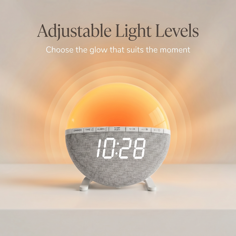 Sunrise Alarm Clock — Wake Up Light with Soothing Sounds & Mood Lighting
