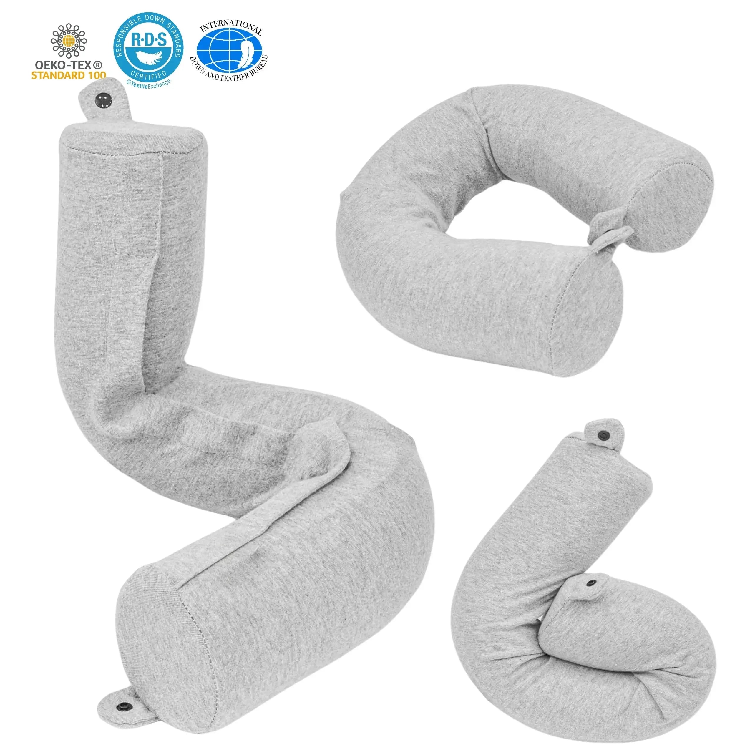 Bendable U-Shaped Travel Pillow for Comfortable Sleep – Available in Navy and Grey — Lifestyle 12