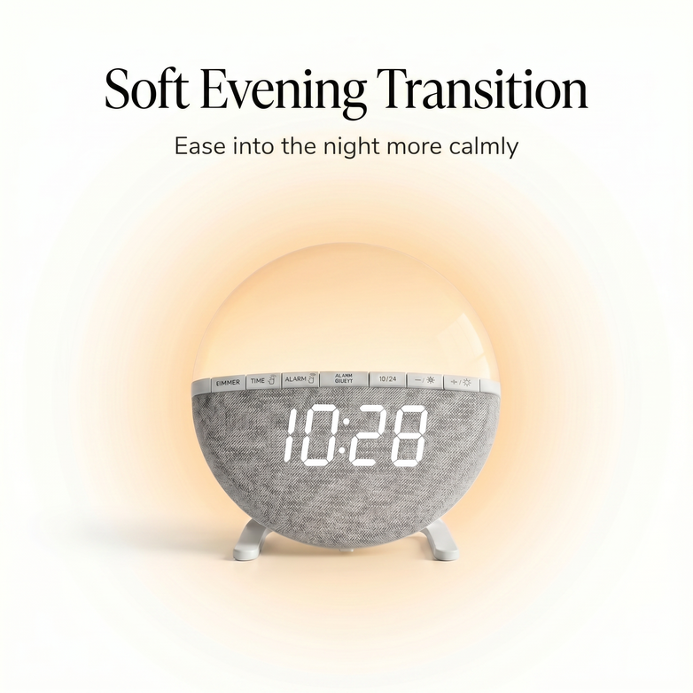 Sunrise Alarm Clock — Wake Up Light with Soothing Sounds & Mood Lighting