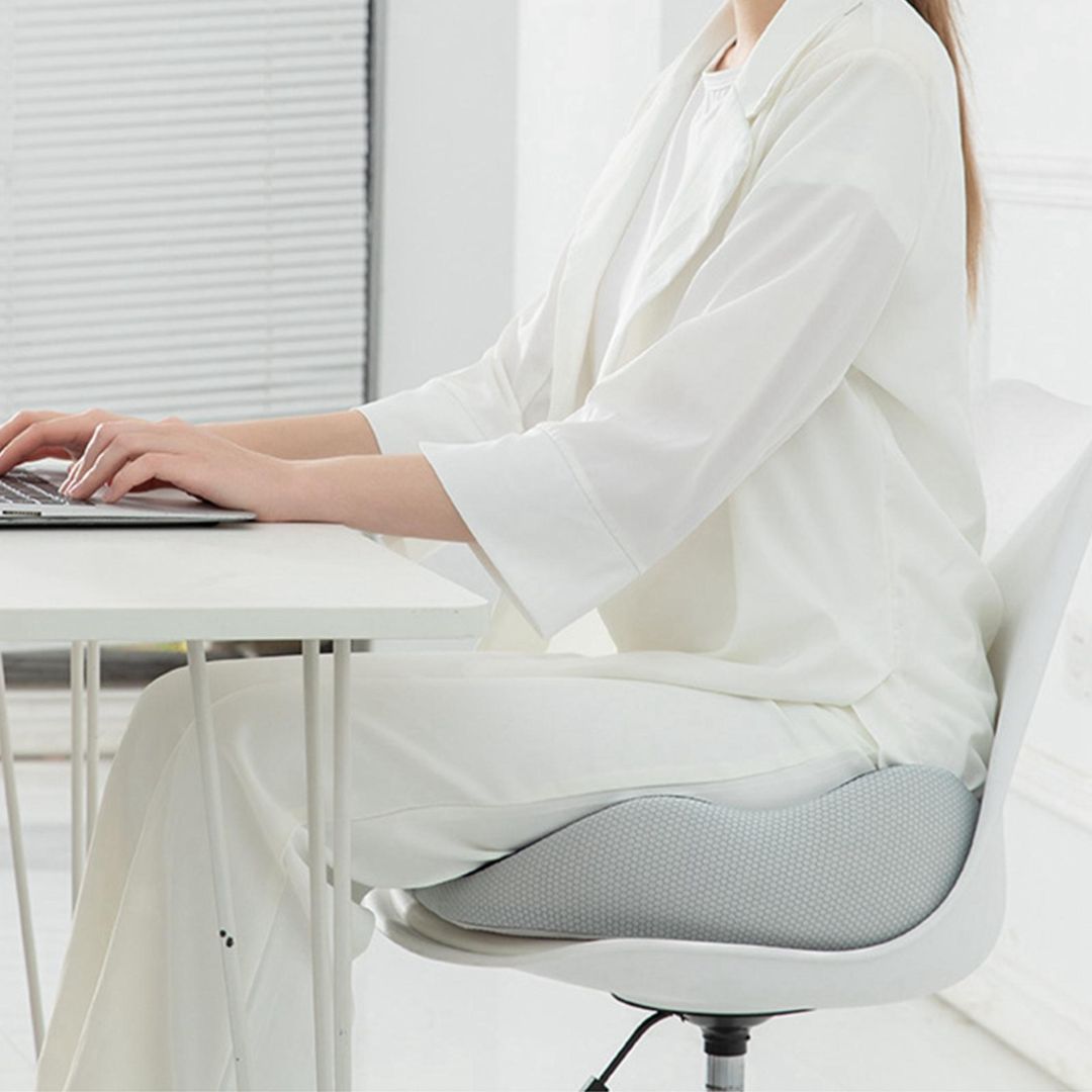 Ergonomic Adjustable Memory Foam Sit Bone Relief Seat Cushion for All-Day Comfort and Support