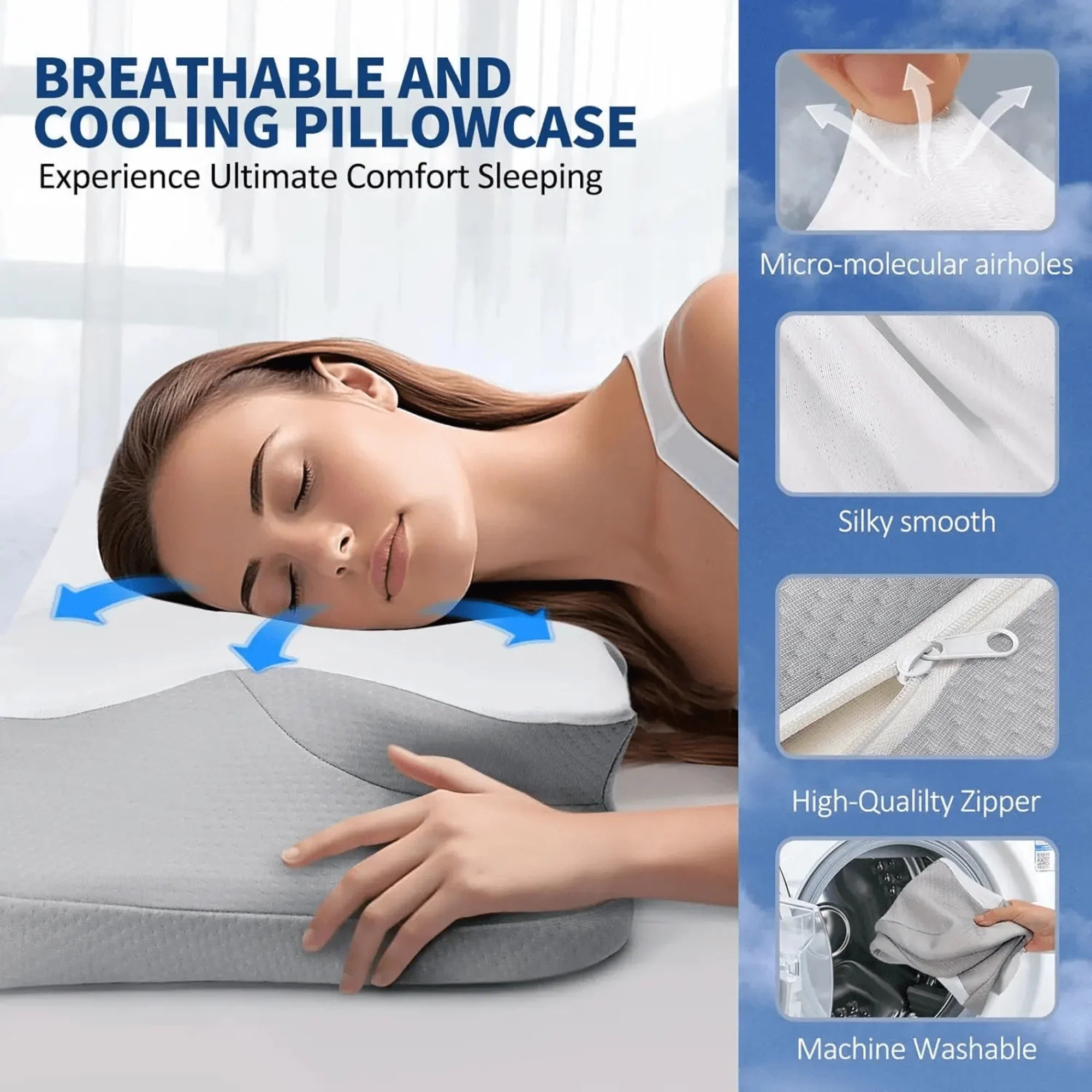Butterfly Memory Foam Pillow Pro — Adjustable Height Cervical Pillow for Customised Sleep Comfort