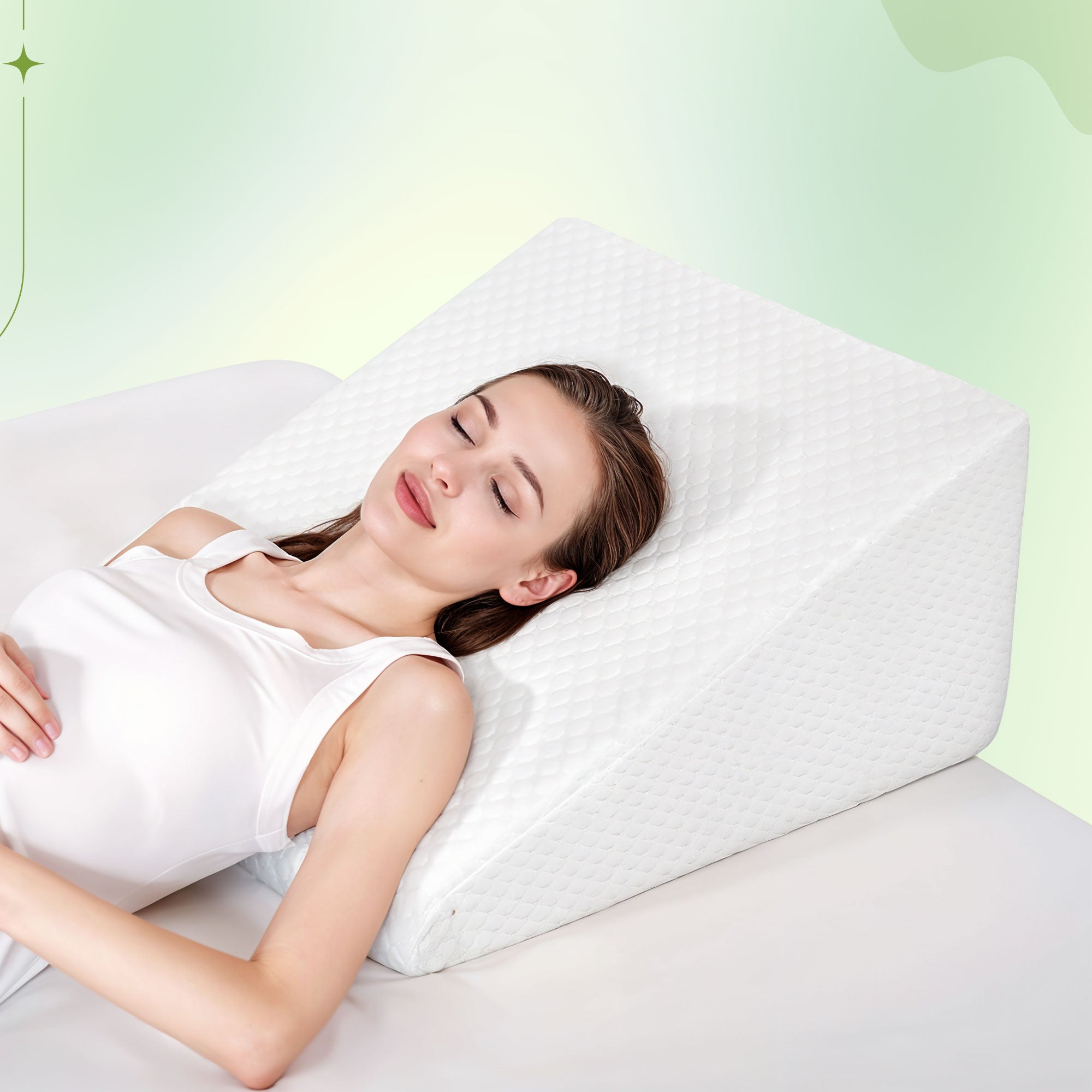 Ergonomic Back and Leg Wedge Pillow — Foam Support Cushion for Comfort and Alignment — Lifestyle 3