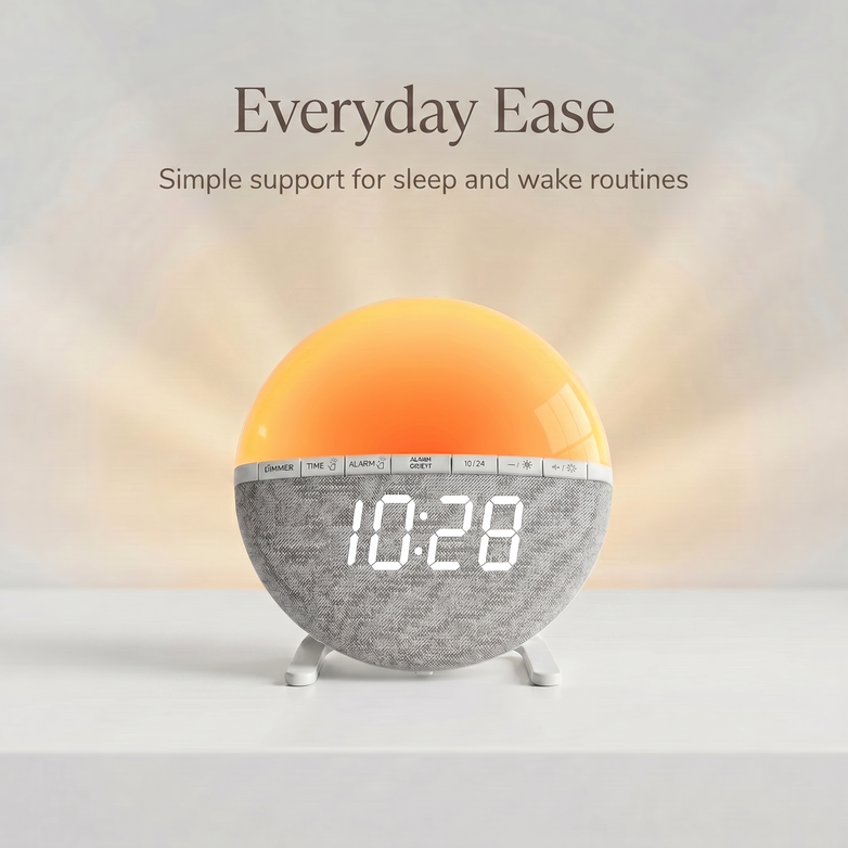 Sunrise Alarm Clock — Wake Up Light with Soothing Sounds & Mood Lighting