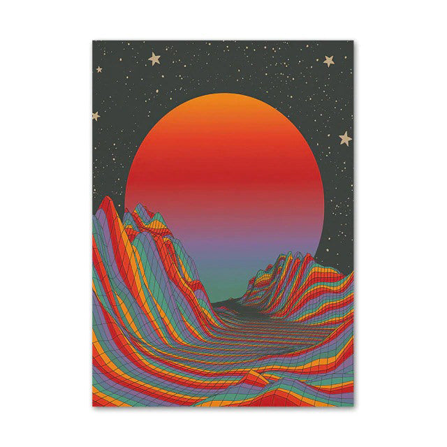 Vaporwave 3D Surface Canvas Posters — Considered Home Styling