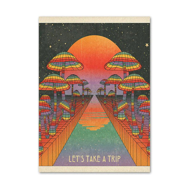 Vaporwave 3D Surface Canvas Posters — Considered Home Styling