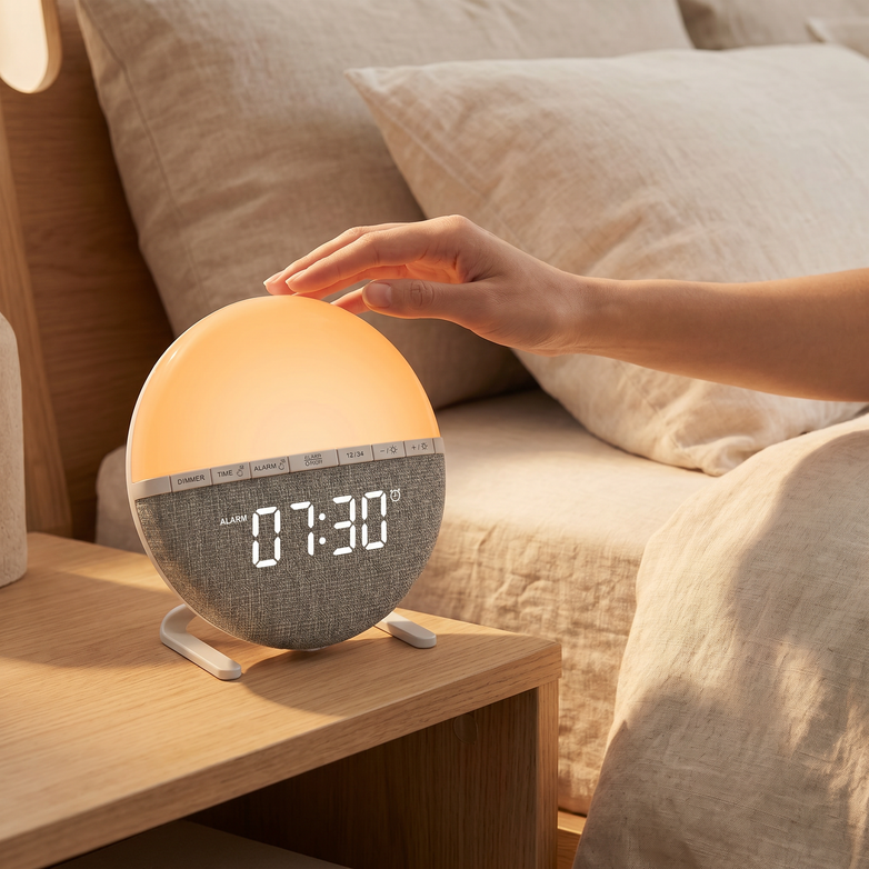 Sunrise Alarm Clock — Wake Up Light with Soothing Sounds & Mood Lighting