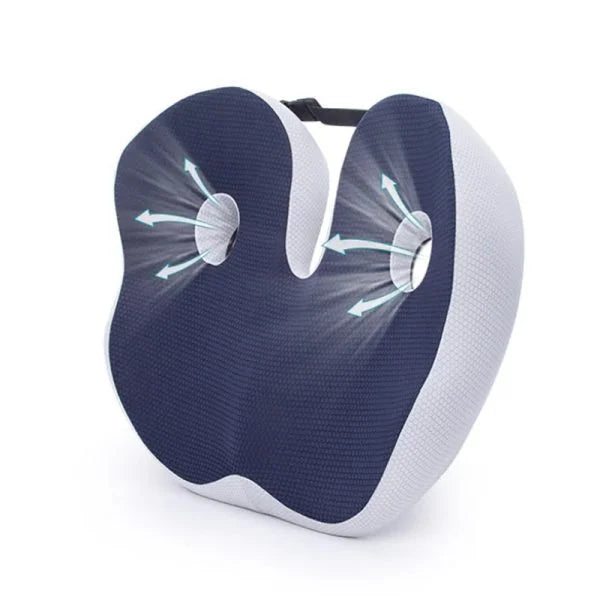Ergonomic Adjustable Memory Foam Sit Bone Relief Seat Cushion for All-Day Comfort and Support