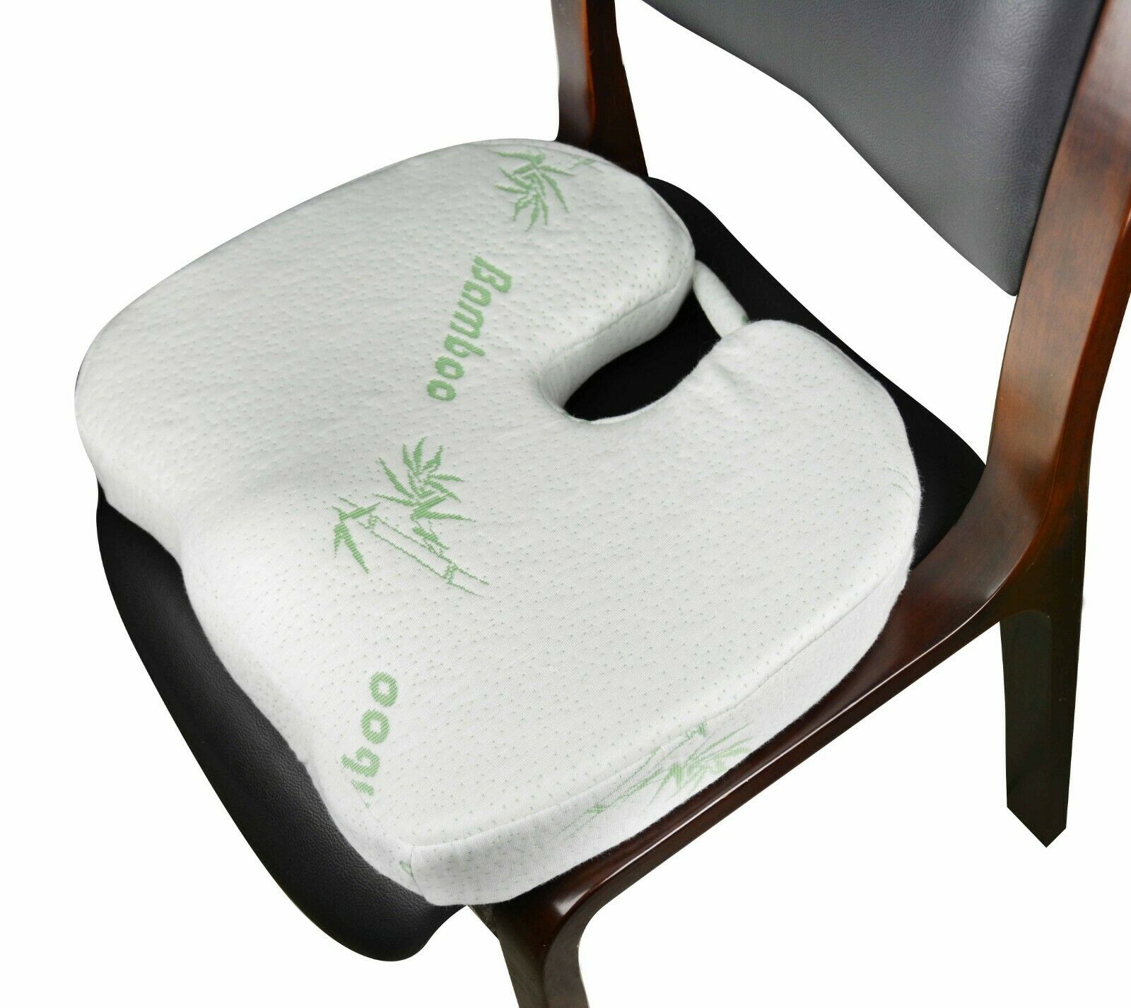 Lumbar & Seat Cushion Set — Memory Foam Pair for Office Chairs — Front view