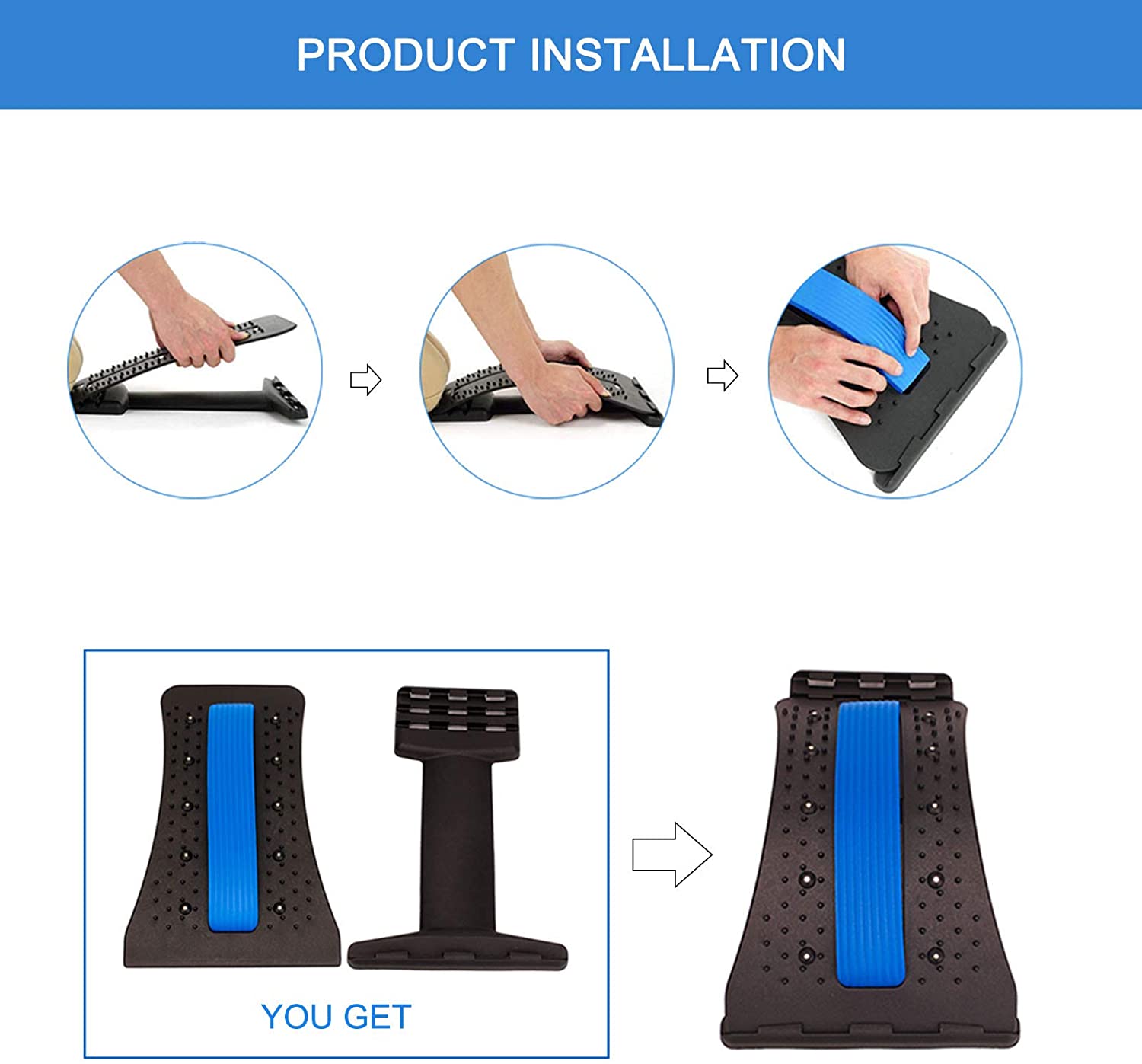 Back Stretcher Bench — Spine Support Cushion for Upper and Lower Back Stretching — Lifestyle 5