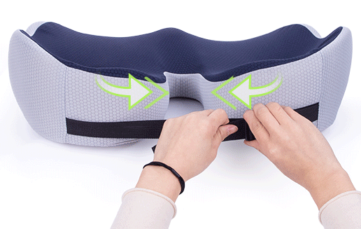 Ergonomic Adjustable Memory Foam Sit Bone Relief Seat Cushion for All-Day Comfort and Support