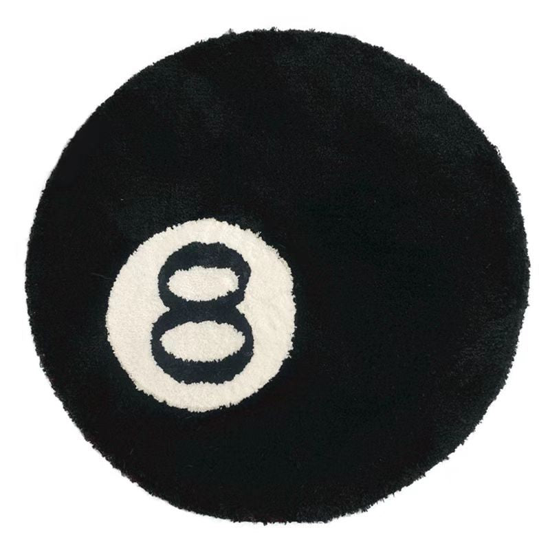 The 8 Ball Accent Rug — Soft Accent Rug for Bedroom Layering — Front view