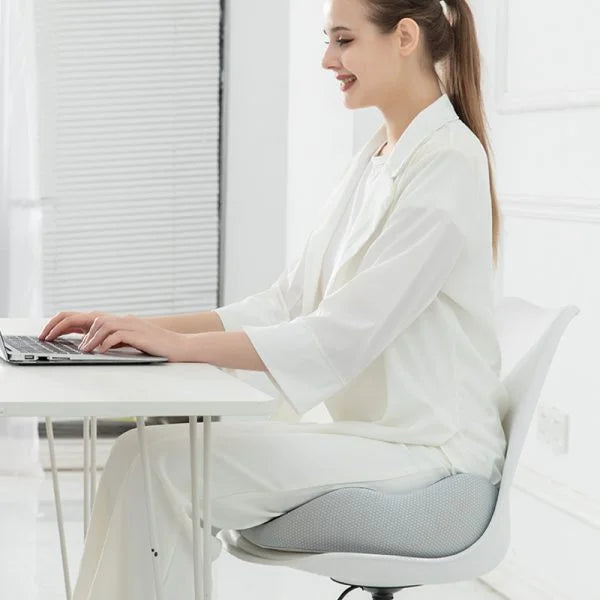 Ergonomic Adjustable Memory Foam Sit Bone Relief Seat Cushion for All-Day Comfort and Support