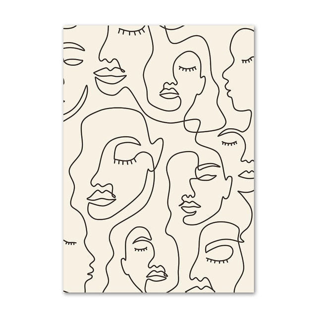 Lines and Faces Gallery Wall Canvas Posters — Considered Home Styling — Lifestyle 2
