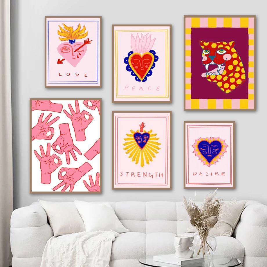 Weird Asian Leopard Canvas Posters — Considered Home Styling — Detail