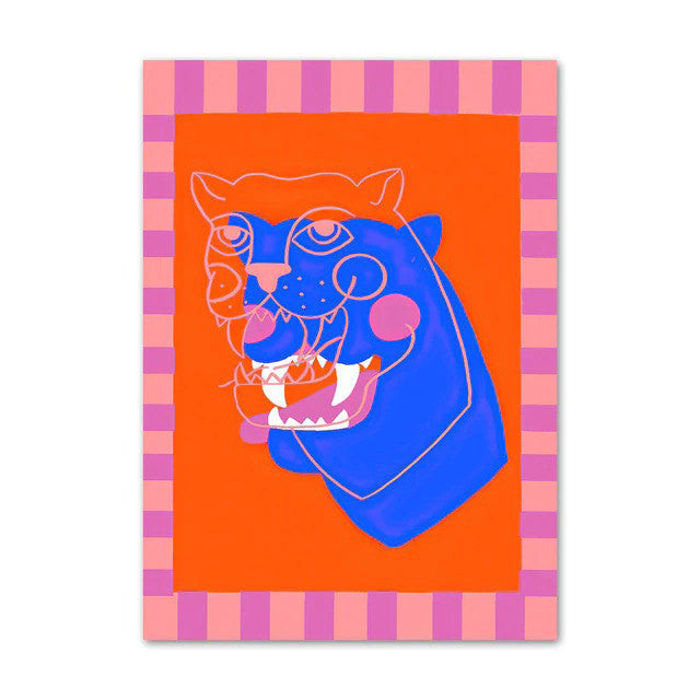 Weird Asian Leopard Canvas Posters — Considered Home Styling — Lifestyle 4