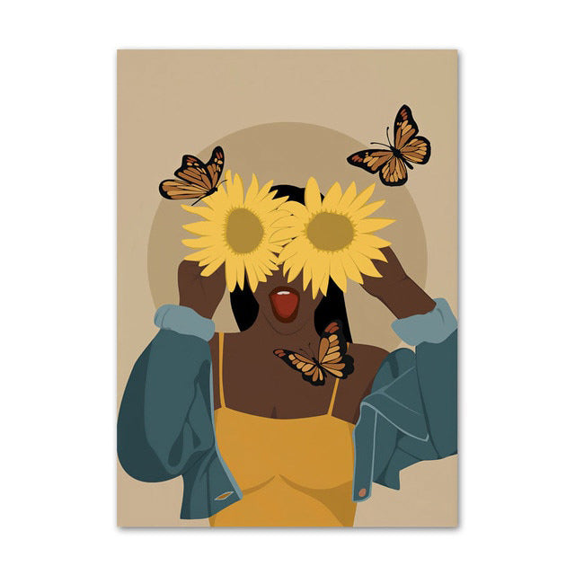 Embrace Sunflowers Gallery Wall Canvas Posters — Considered Home Styling — Lifestyle 5