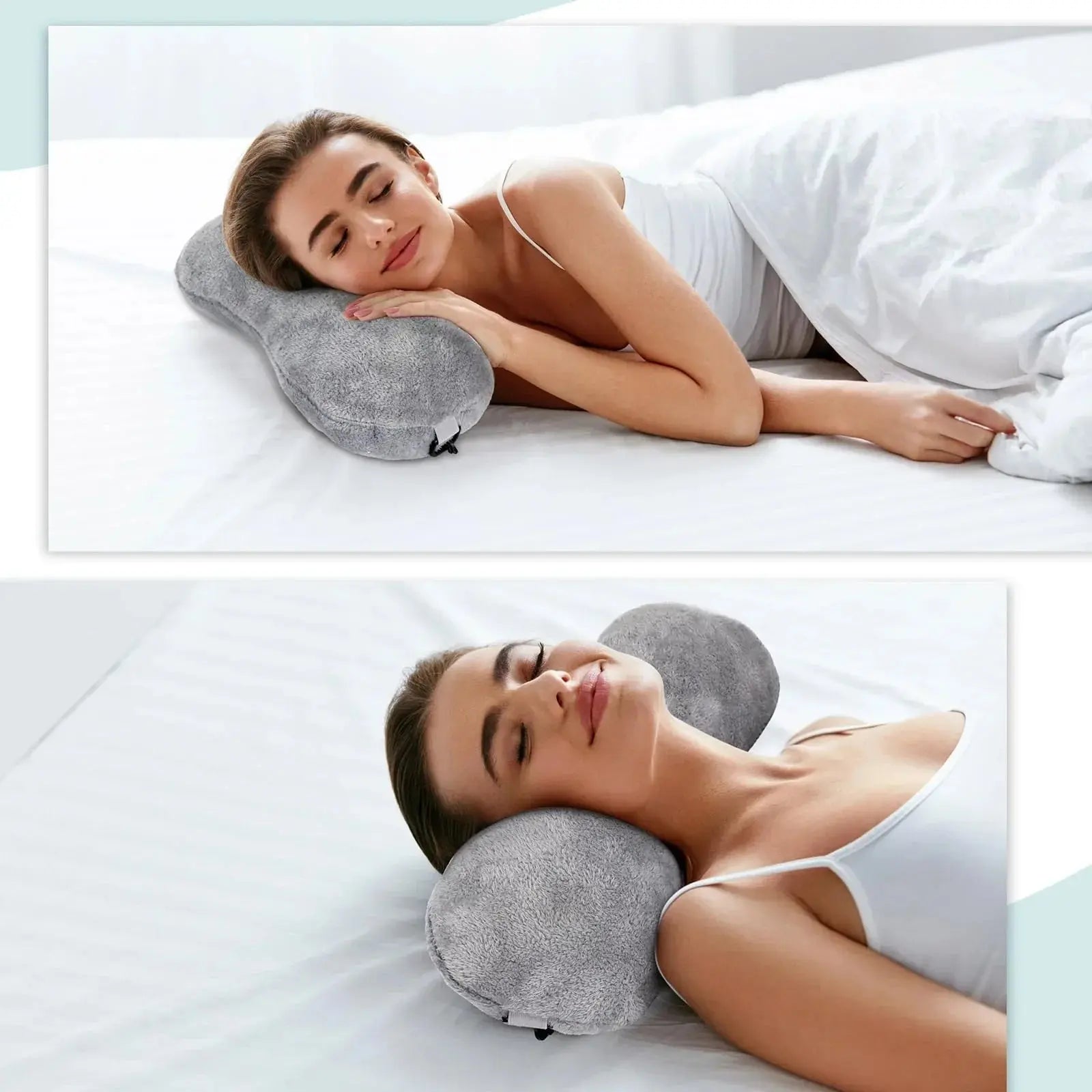 Luxurious Travel Pillow for Supportive Comfort in Black and Grey – Ideal for Relaxation and Rest on the Go — Lifestyle 1