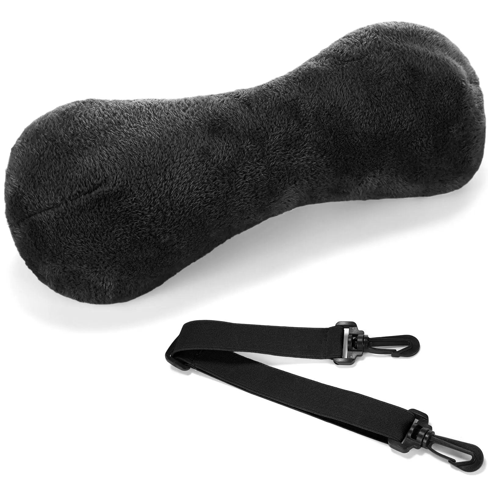 Luxurious Travel Pillow for Supportive Comfort in Black and Grey – Ideal for Relaxation and Rest on the Go — Lifestyle 6