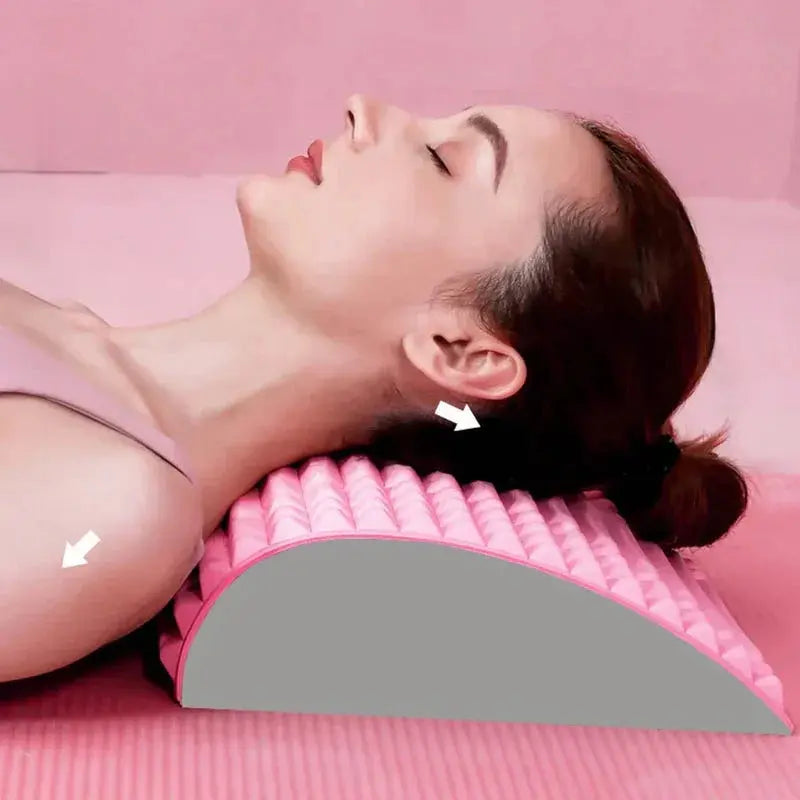 Orthopedic Memory Foam Back Stretcher Cushion for Enhanced Comfort - Available in Blue, Pink, Grey — Lifestyle 4