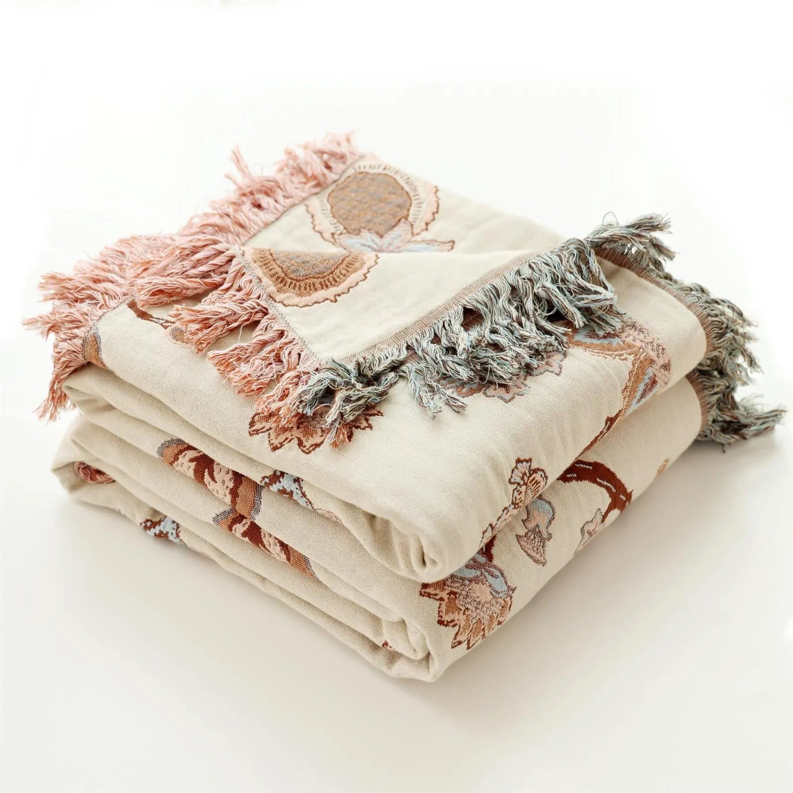 Aztec-Inspired Woven Throw Blanket for Relaxation - Available in Sucre, Multiple Sizes — Lifestyle 16