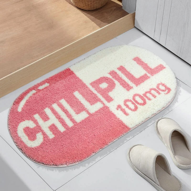 Chill Pill Accent Rug — Soft Accent Rug for Bedroom Layering — Detail