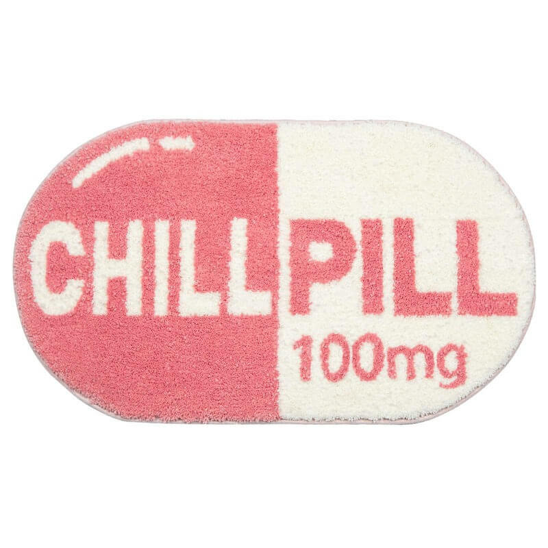 Chill Pill Accent Rug — Soft Accent Rug for Bedroom Layering — Front view