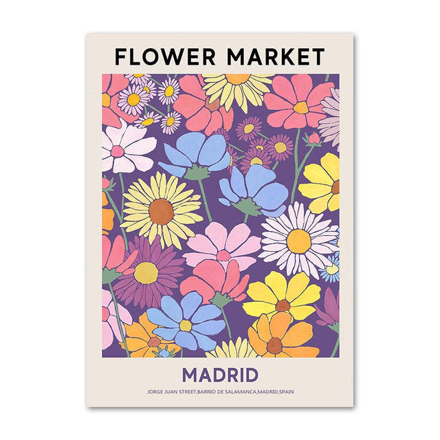 Vintage Flower Market Canvas Posters — Considered Home Styling — Lifestyle 4