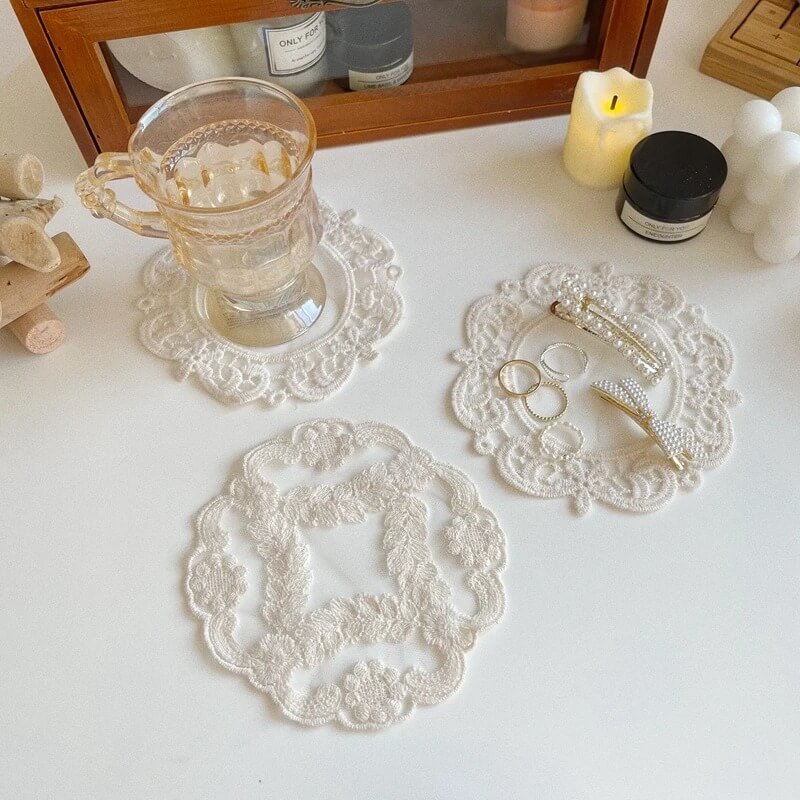 Doily Lace Coaster — Considered Home Styling — Front view