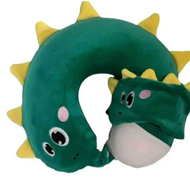 Cartoon Travel Neck Pillow for Sleep and Comfort - U Shaped Design in Dinosaur, Pastoral Dog, Little Penguin, Piggy — Lifesty