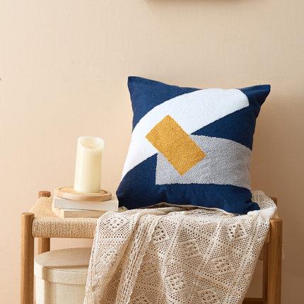 Abstract Tufted Cushion Cover — Cotton Boho Accent — Lifestyle 7