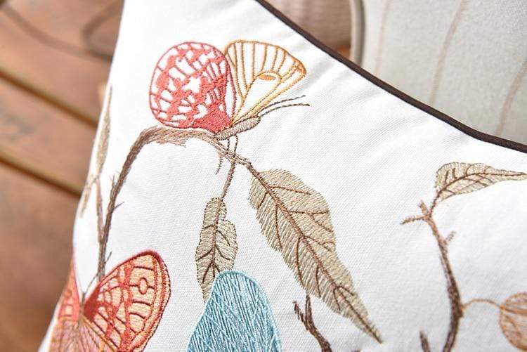 Embroidered Dragonfly Cushion Cover — Country Meadow Accent — Lifestyle 4