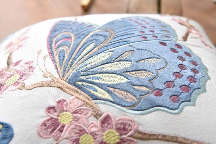 Embroidered Dragonfly Cushion Cover — Country Meadow Accent — Lifestyle 6