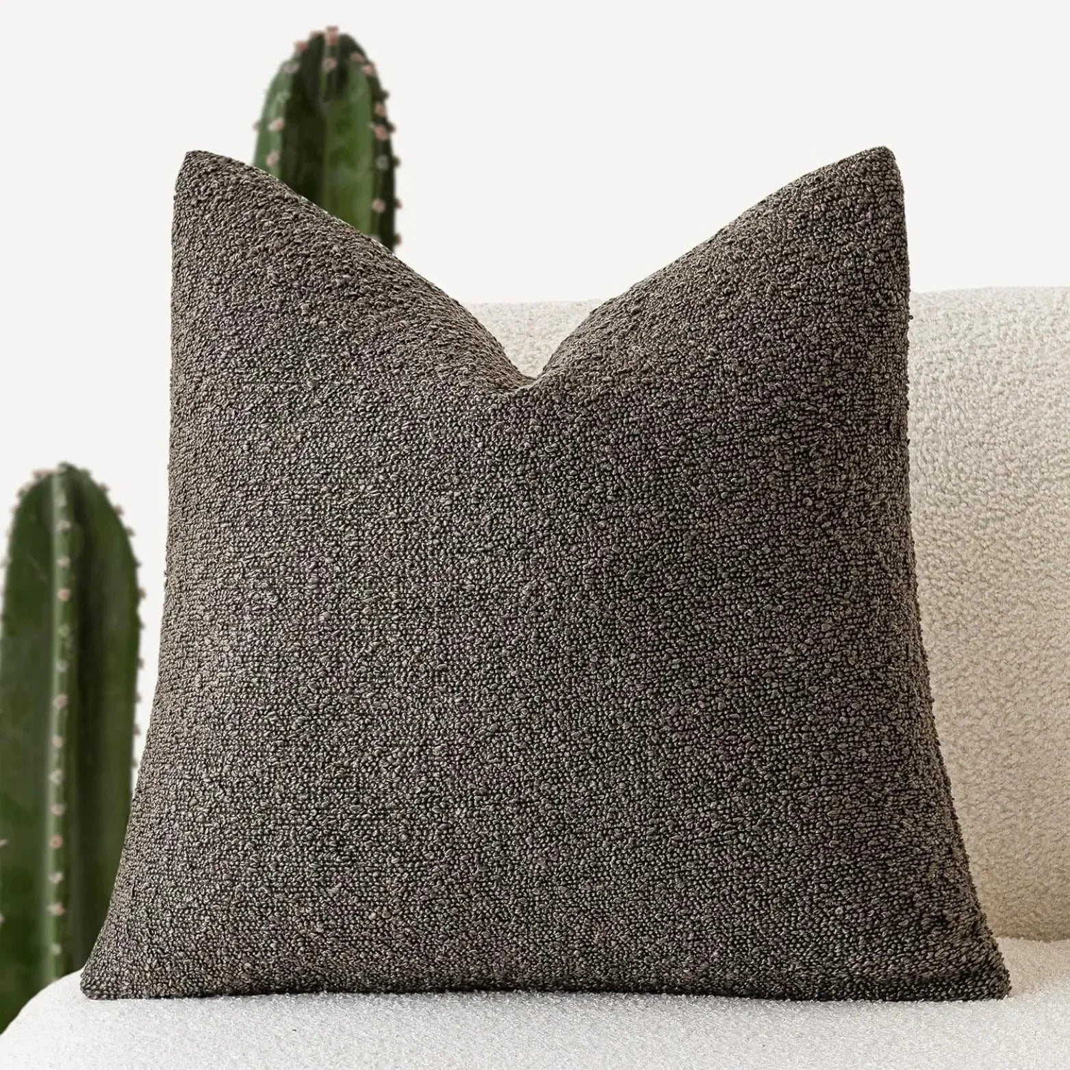 Bouclé Cushion Cover — Soft Textured 45cm Decorative Cover — Lifestyle 8