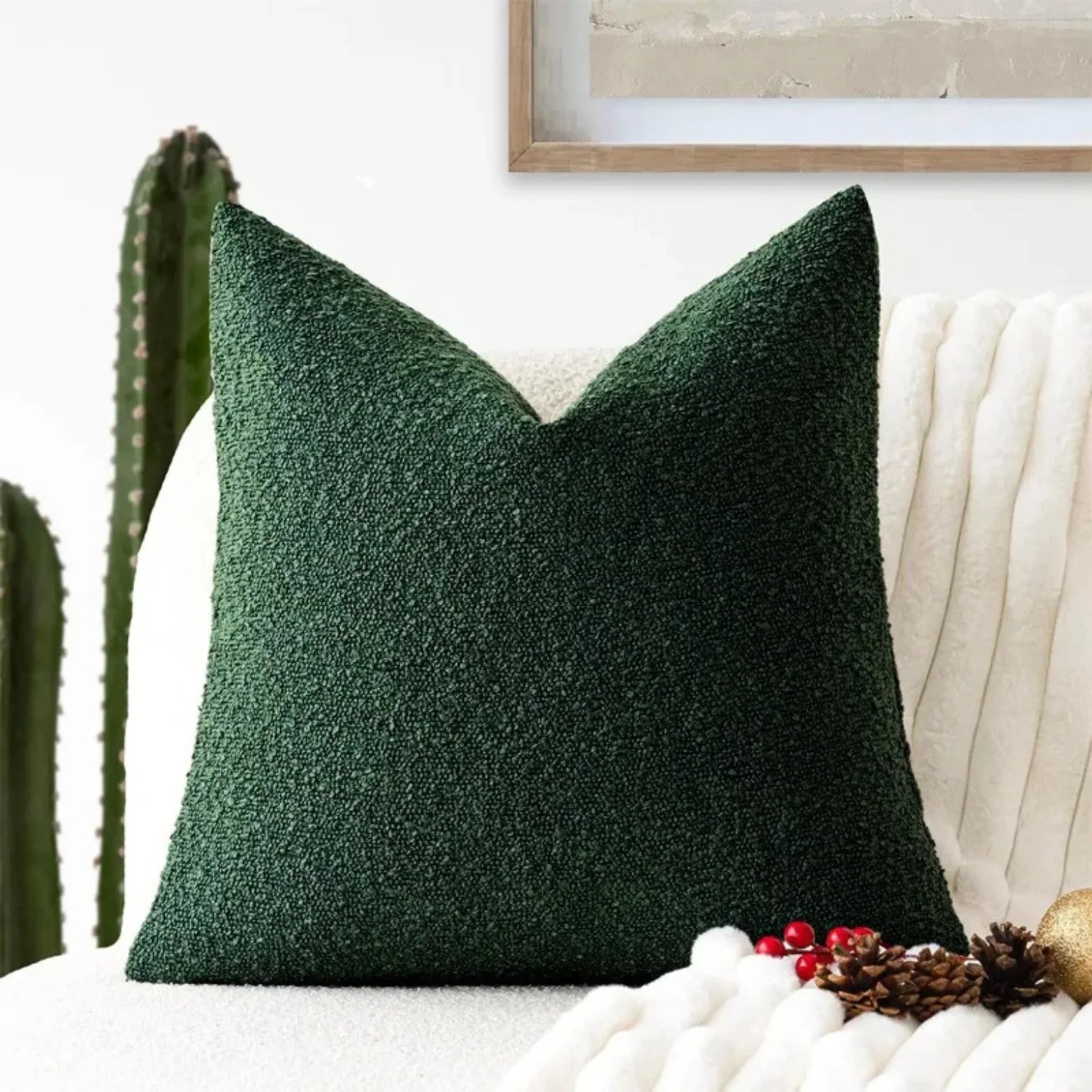 boucle-cushion-cover-soft-textured-45cm-decorative-cover#Colour_Green