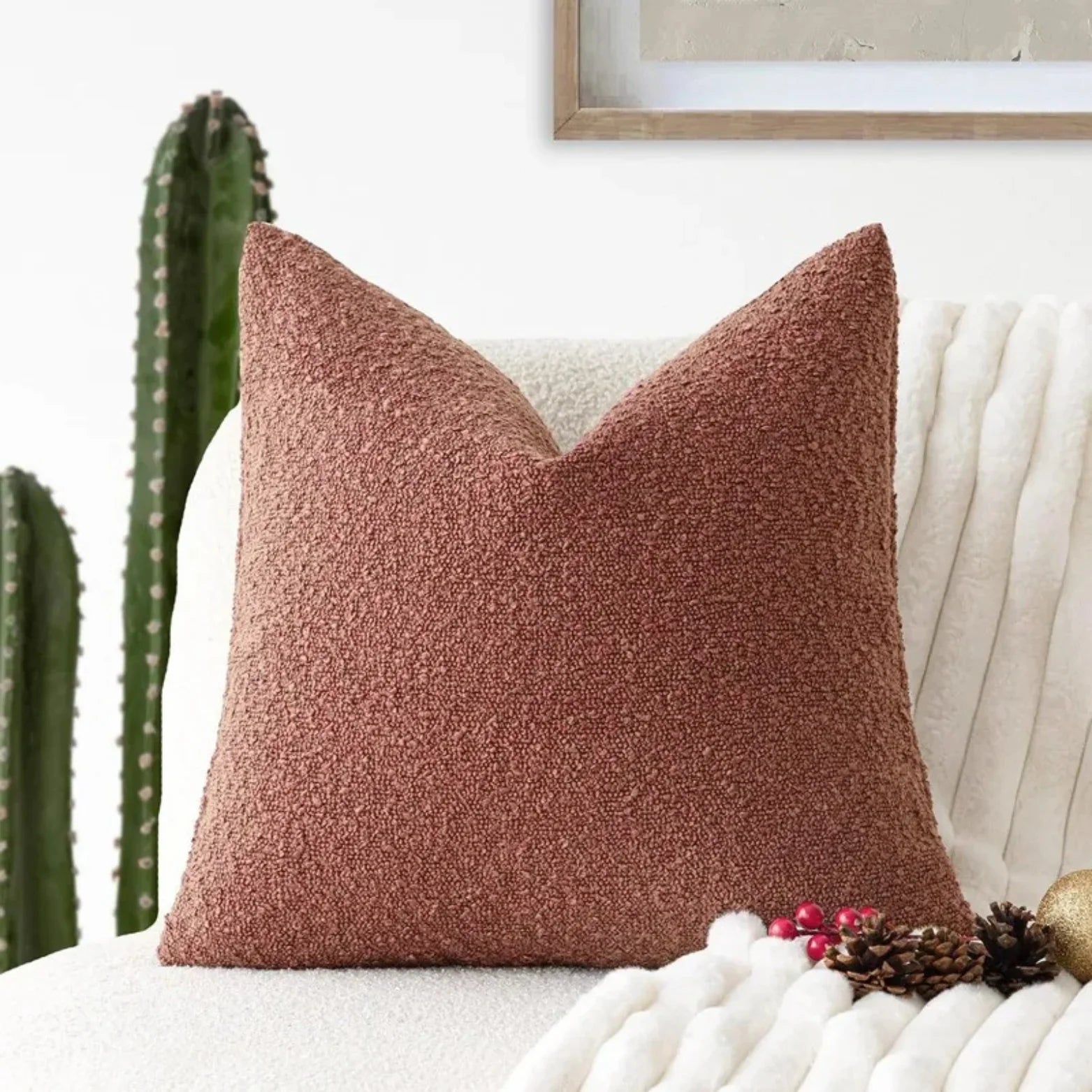 boucle-cushion-cover-soft-textured-45cm-decorative-cover#Colour_Orange Rust Red