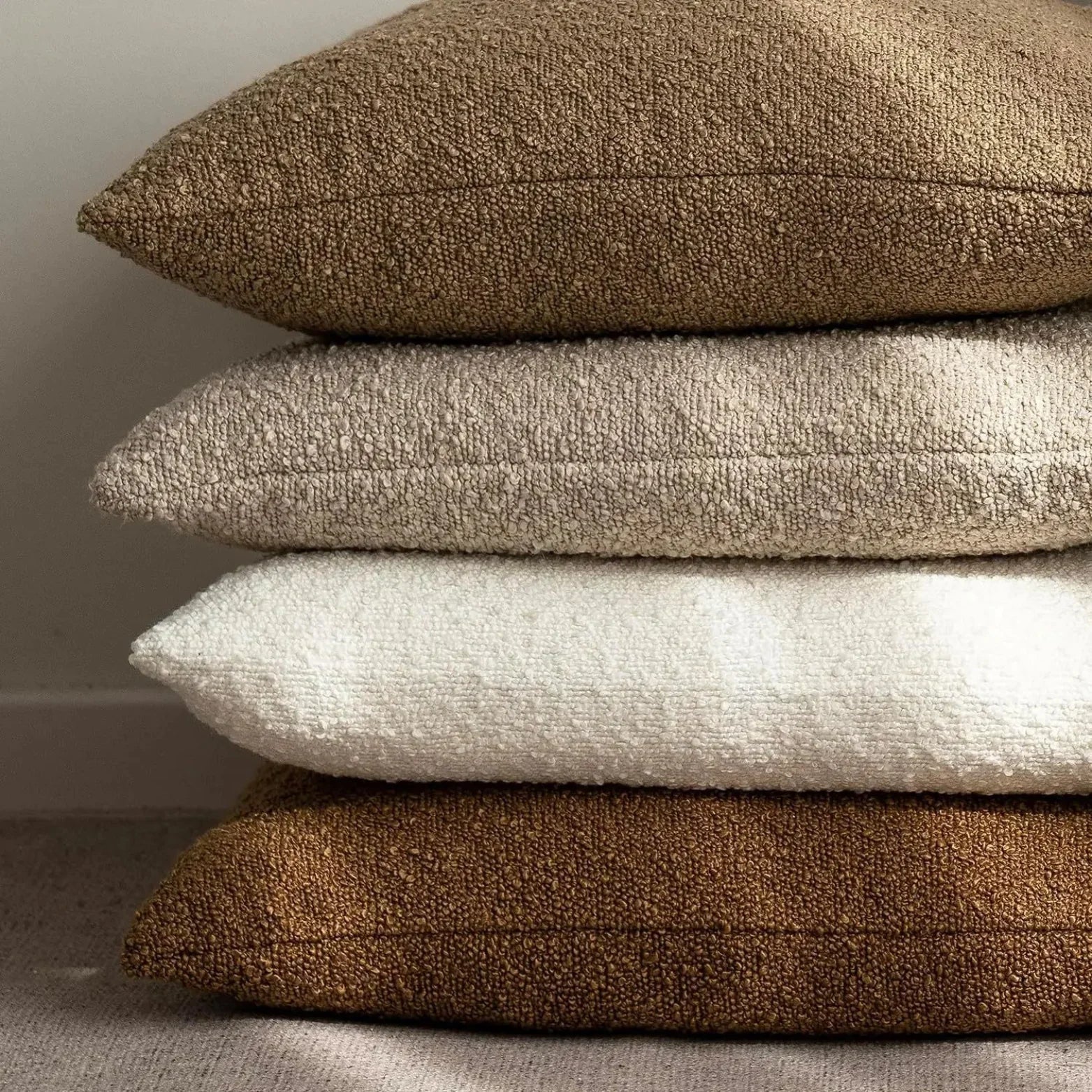 Bouclé Cushion Cover — Soft Textured 45cm Decorative Cover — Lifestyle 3