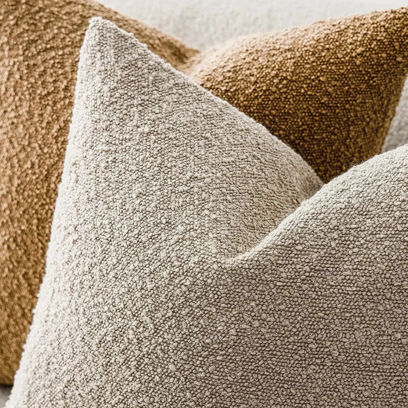 Bouclé Cushion Cover — Soft Textured 45cm Decorative Cover — Lifestyle 4