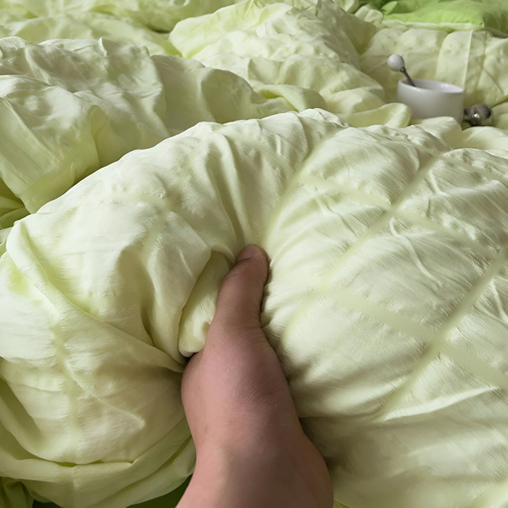 Crinkled Textured Summer Duvet — Lightweight Quilt for Warm Nights — Lifestyle 3