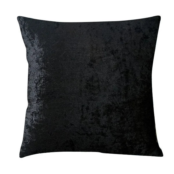 Crushed Velour Cushion — Soft-Touch 60cm Oversized Accent — Front view