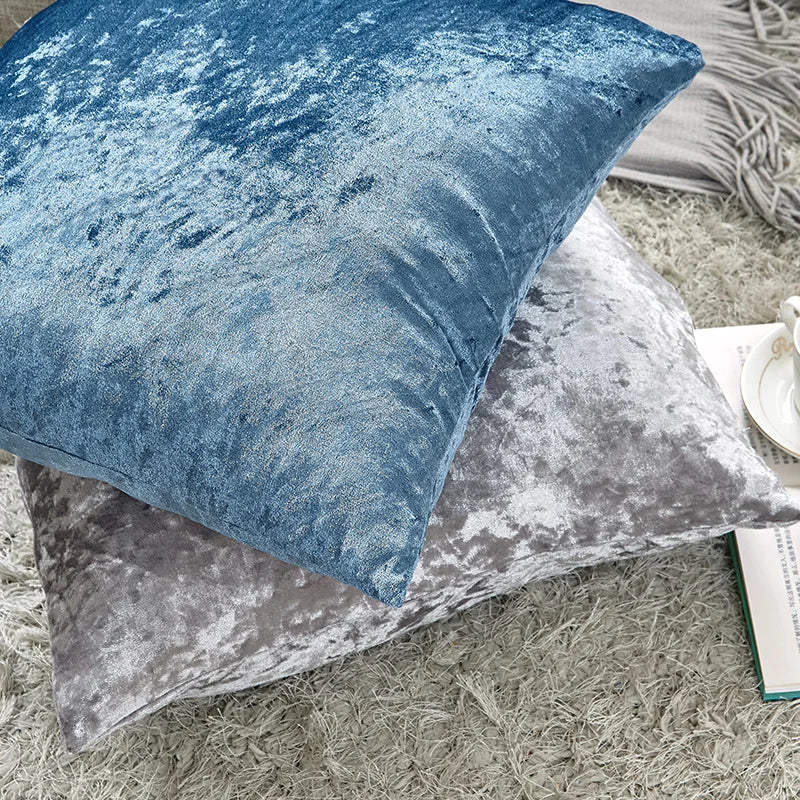 Crushed Velour Cushion — Soft-Touch 60cm Oversized Accent — Lifestyle 3