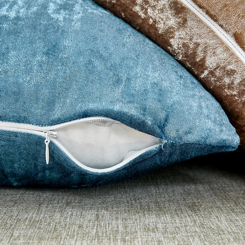 Crushed Velour Cushion — Soft-Touch 60cm Oversized Accent — Lifestyle 4