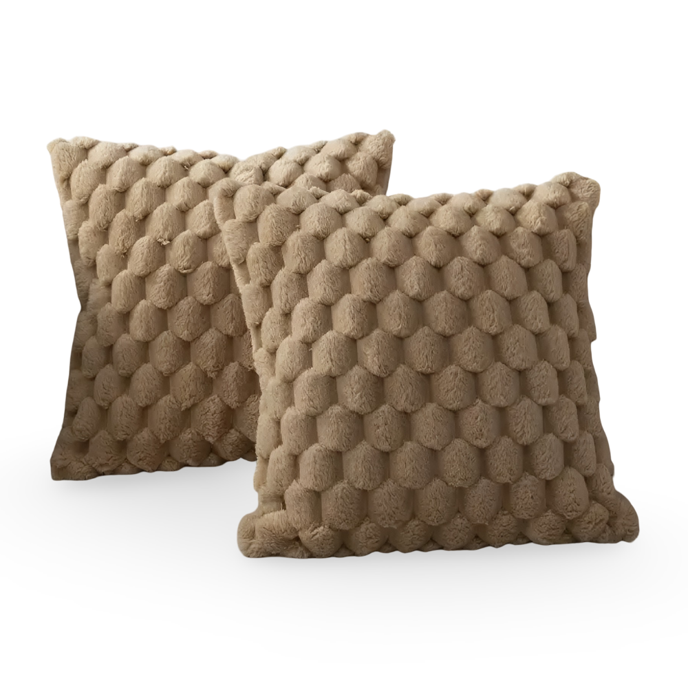 3D Bubble-Textured Cushion Cover — Soft Plush Accent — Lifestyle 2