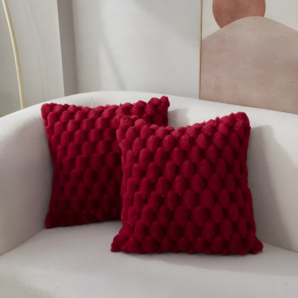3D Bubble-Textured Cushion Cover — Soft Plush Accent — Lifestyle 6