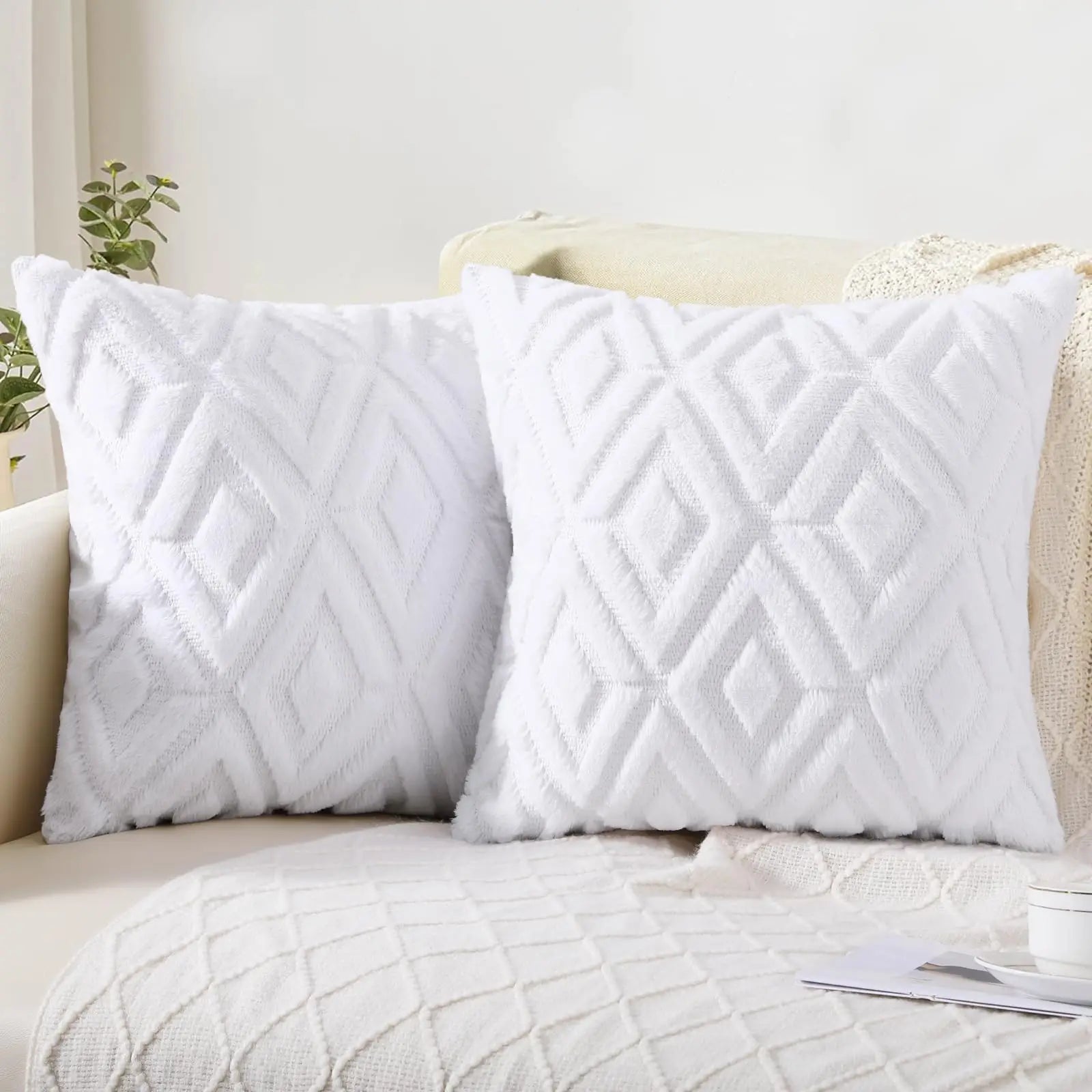 Diamond-Tufted Christmas Cushion Cover Set — Set of 2 — Lifestyle 9
