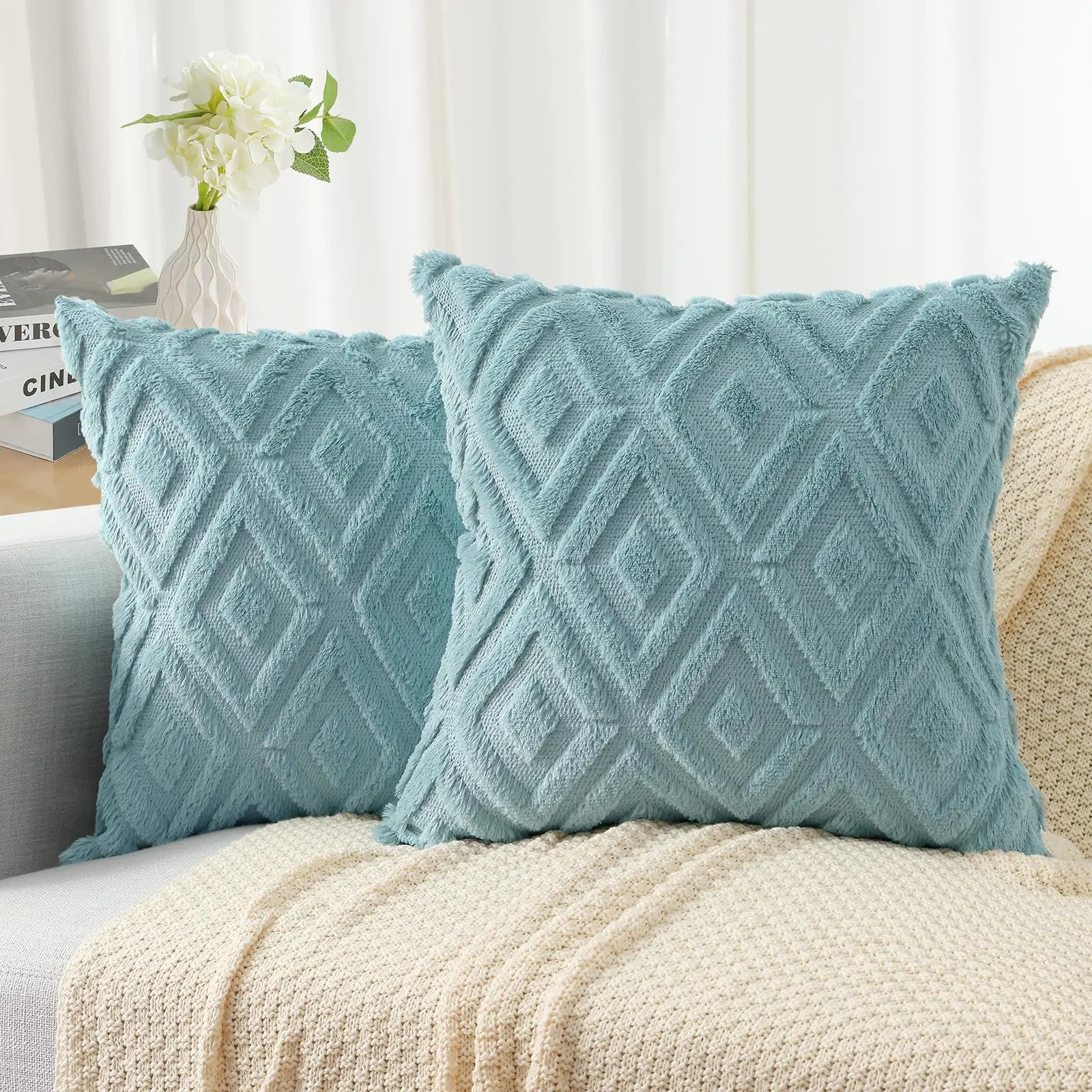 Diamond-Tufted Christmas Cushion Cover Set — Set of 2 — Lifestyle 5
