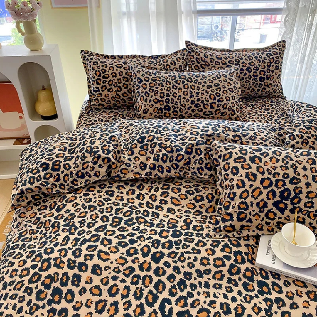 Leopard Print Duvet Cover — Bold Patterned Bedding — Lifestyle 3