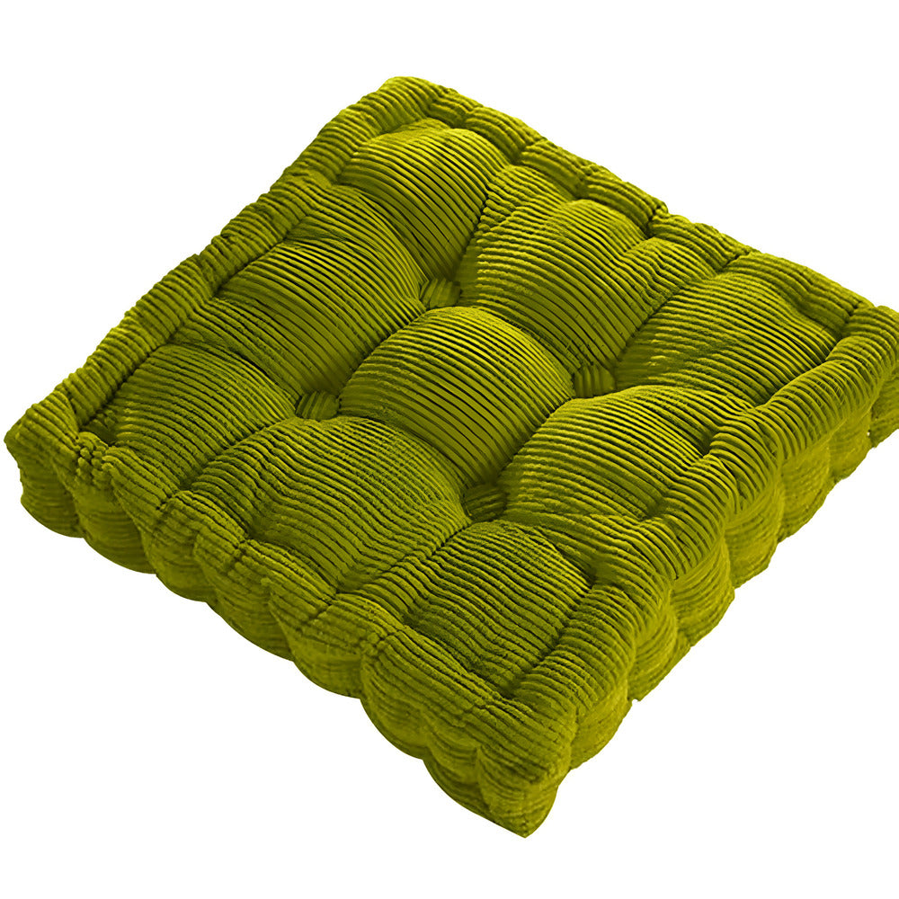 Tufted Corduroy Floor Cushion — Nine-Point Meditation Seat — Front view